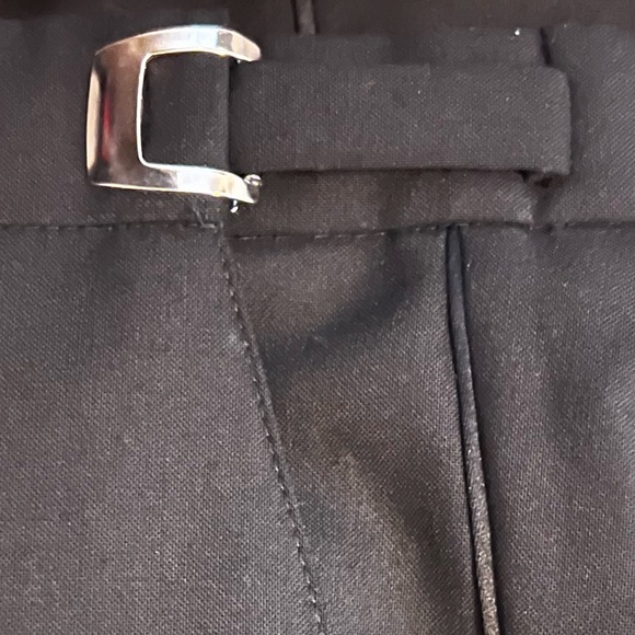 Allure’s Men Slim Fit Black Tuxedo Pants,w/Expandable Waistband, Black - Picture 3 of 3